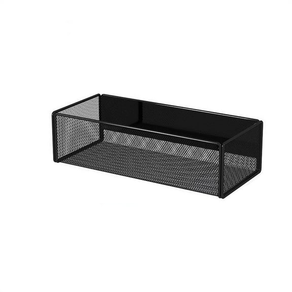 Jademall Magnetic Basket Organizer Holder 1 Pack, 10.6x4.7x3 inch Magnetic Basket Fridge Side Shelf, Space-saving Magnetic Storage Rack for Refrigerator, Kitchen, Bedroom, Bathroom - Large,Black