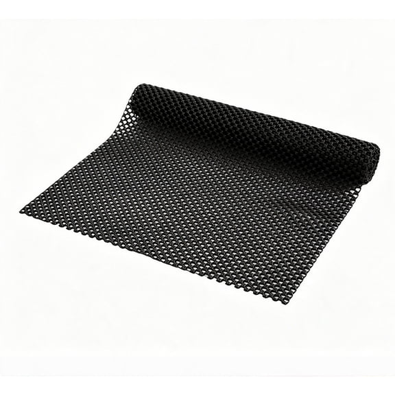 Jademall 236 x 11.8 Non-Slip PVC Rug Pad Roll, Waterproof Cut-to-Size Mat for Rugs, Drawers & Vans Black