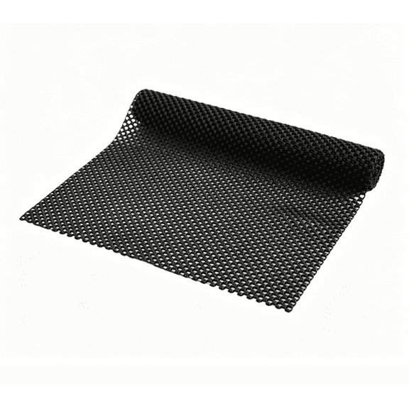 Jademall Non-Slip Rug Pad Gripper Roll, 236"x11.8" Waterproof PVC Anti-Slip Matting, Cut-to-Size Non-Slip Underlay for Rugs, Drawers, Shelves, Dashboards & Vans - Black
