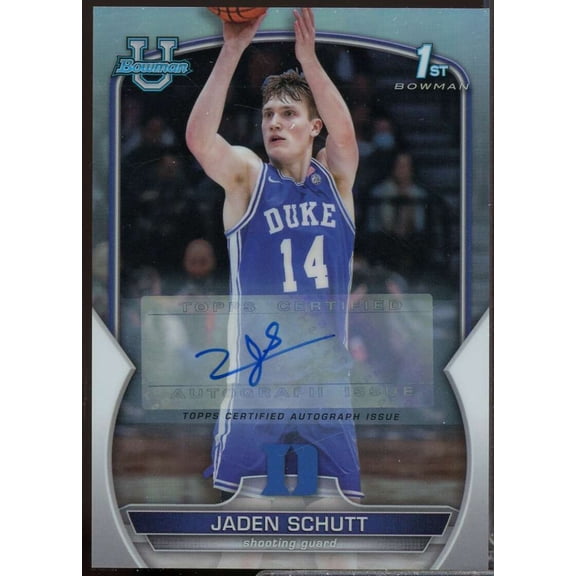Jaden Schutt 2022-23 Bowman Chrome University Prospect Autograph Refractors #75