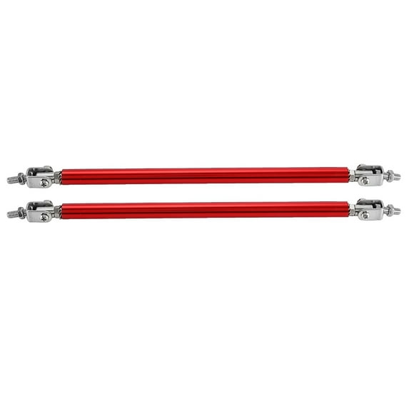 Jadeshay 1 Pair Adjustable Universal Front Bumper Lip Splitter Rod Strut Brace Tie Bar Support 20cm / 8in(red)