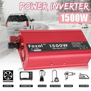 Jadeshay 1500W Car Power Inverters 12v DC to 110v AC Converter with Dual AC Outlet, 12 Volt Car Cigarette Lighter Battery Inverter for Outdoor ,Home,Camping, RV,Truck,Car,Red