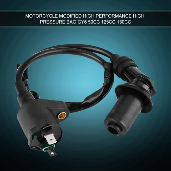 Jadeshay Bobina de Encendido Bobina de Encendido para GY6 50CC 125CC 150CC Motor Motocicleta Dirt Bike Scooter Ciclomotor(Negro)