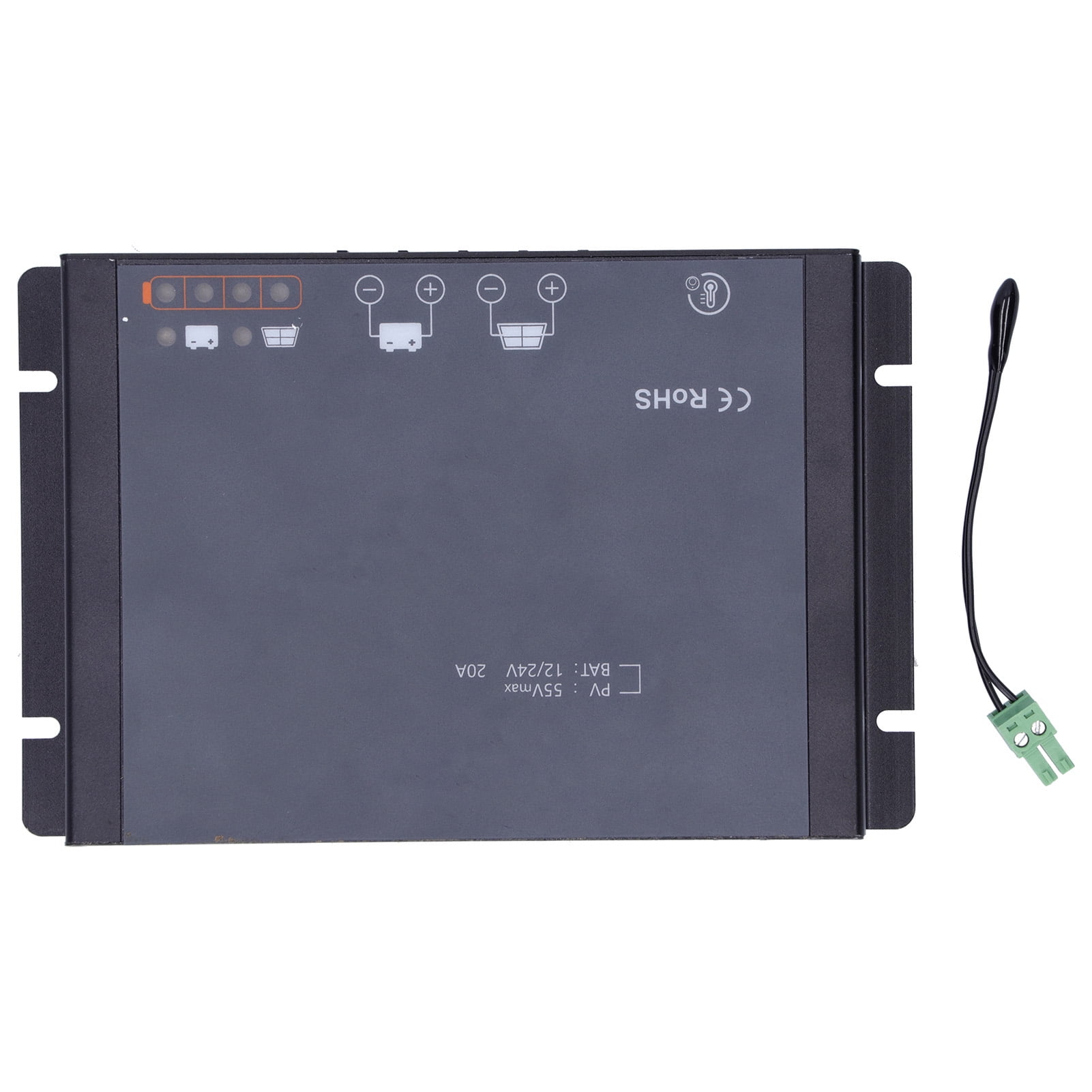 Jadeshay Controlador Solar Controlador Solar Regulador MPPT Enfoque de Seguimiento automtico Impermeable 20A DC12/24V