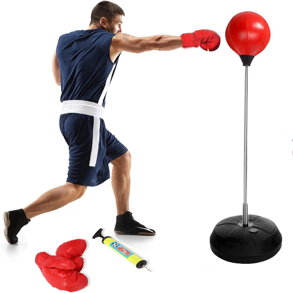 Jadeshay Punching Bag with Stand , Adjustable Height Free Standing Boxing Reflex Bag, Ideal for