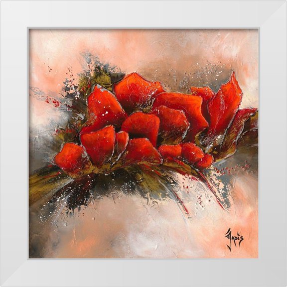 Jadis 12x12 White Modern Wood Framed Museum Art Print Titled - Fleur de lune 1