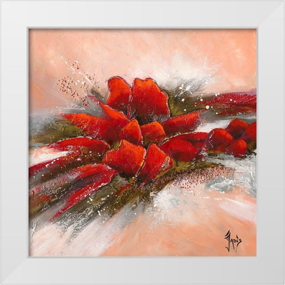 Jadis 12x12 White Modern Wood Framed Museum Art Print Titled - Fleur de lune 2