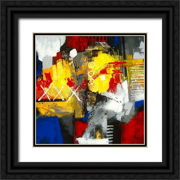 Jadis 20x20 Black Ornate Wood Framed with Double Matting Museum Art Print Titled - Lache-prise