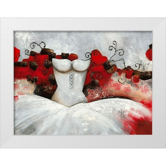 Jadis 24x19 White Modern Wood Framed Museum Art Print Titled - Sensibilite feminine II