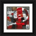 thumbnail image 1 of Jadis 26x26 Black Ornate Wood Framed with Double Matting Museum Art Print Titled - Regard planetaire, 1 of 4