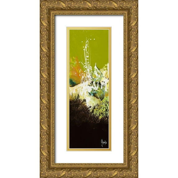 Jadis 7x14 Gold Ornate Wood Framed with Double Matting Museum Art Print Titled - Amitie