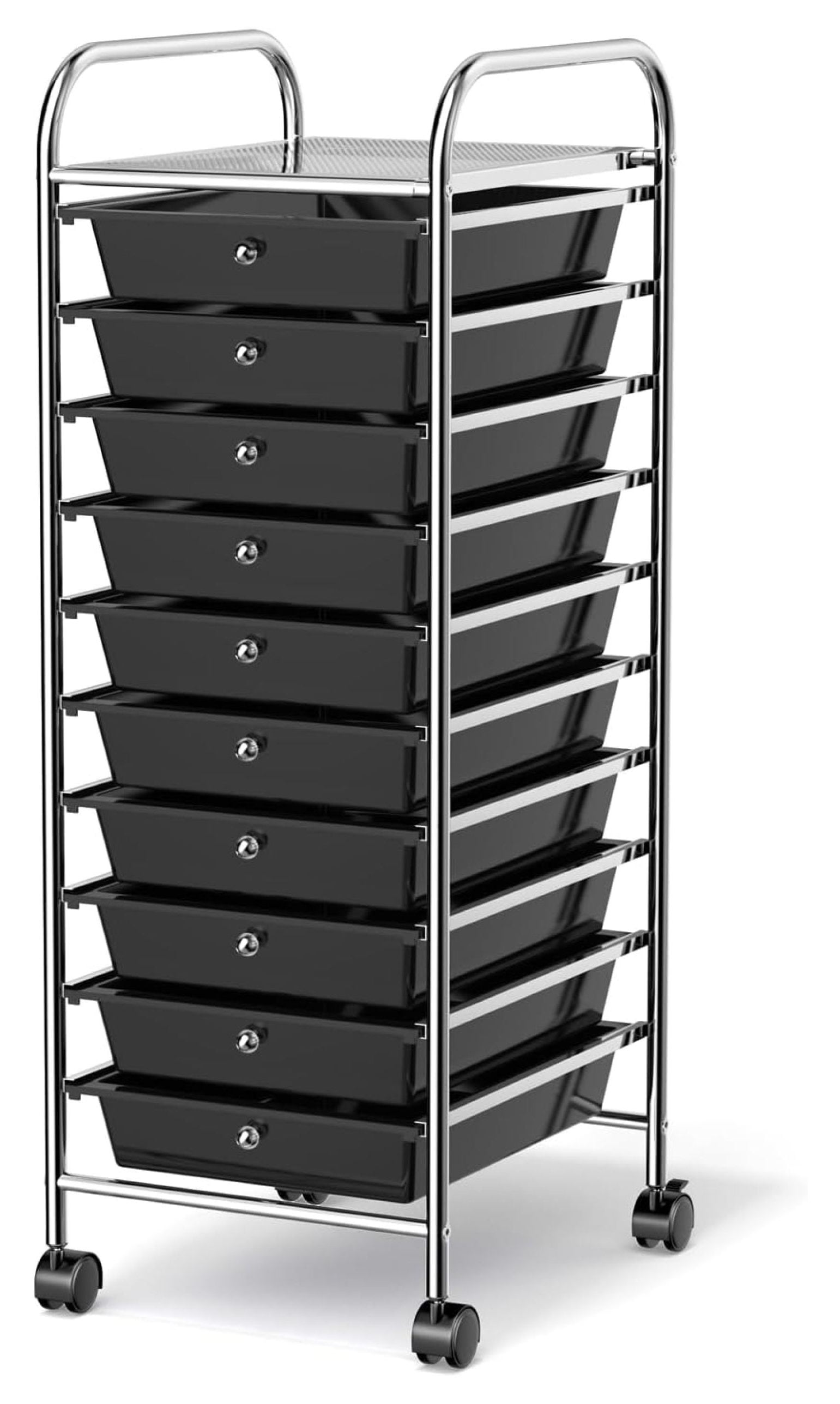 Jadona 10 Drawers Rolling Storage Cart, Multipurpose Craft Storage Cart