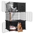 Jadona 2Tier Cat Cage Indoor DIY Metal Condo Cat Kennel Enclosure Pet