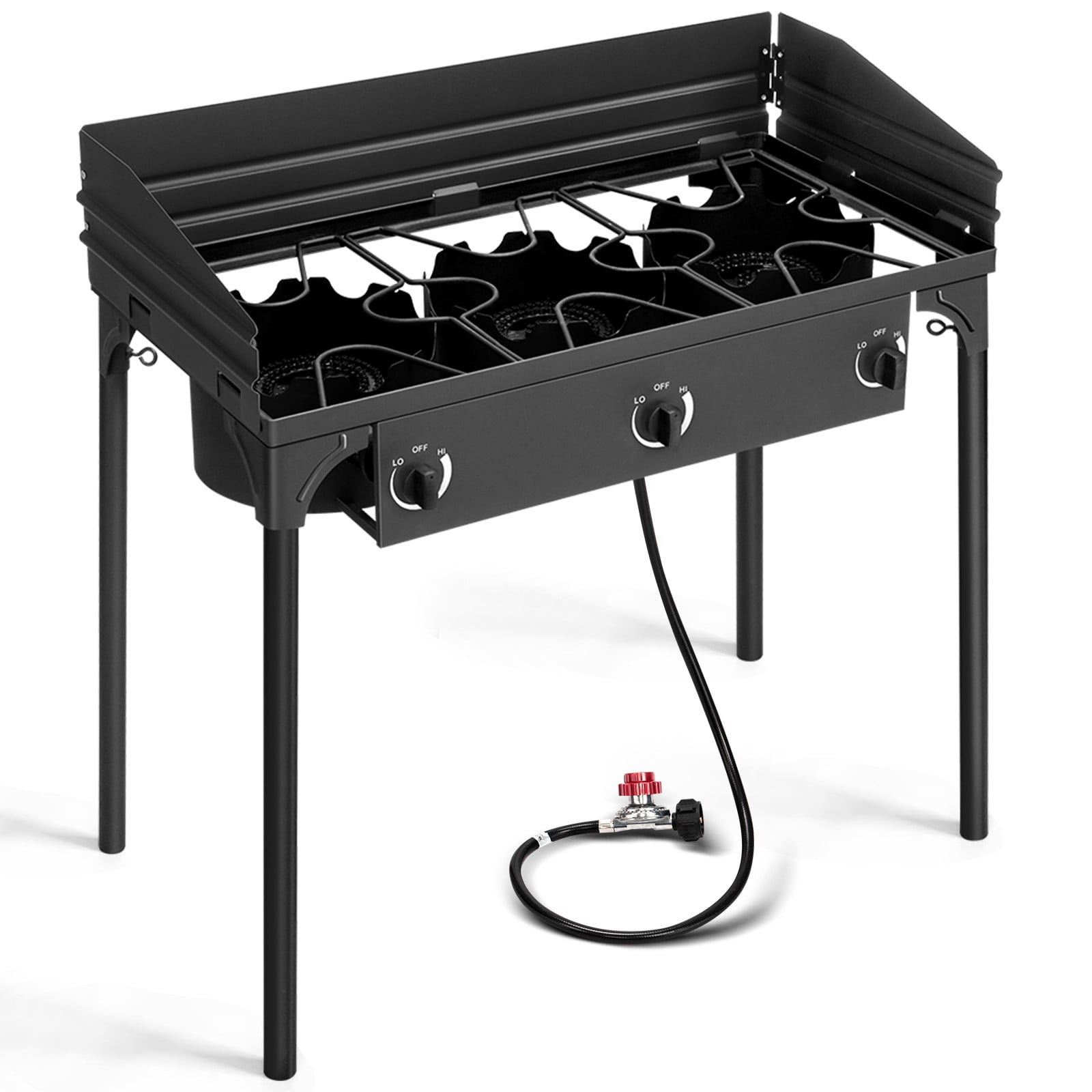 Jadona 225000BTU Powerful High-pressure Three Burner Outdoor Camping Gas Propane Stove