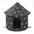 Jadona Cat Houses for Outdoor, Cat House with WaterResistant Canvas