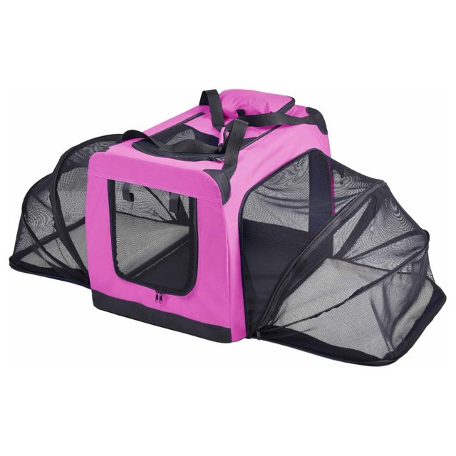 Jadona Hounda Accordion Metal Framed Soft Folding Expandable Dog Crate