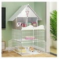 Jadona Large Cat Cages Indoor Metal Playpen Detachable Cat Enclosure