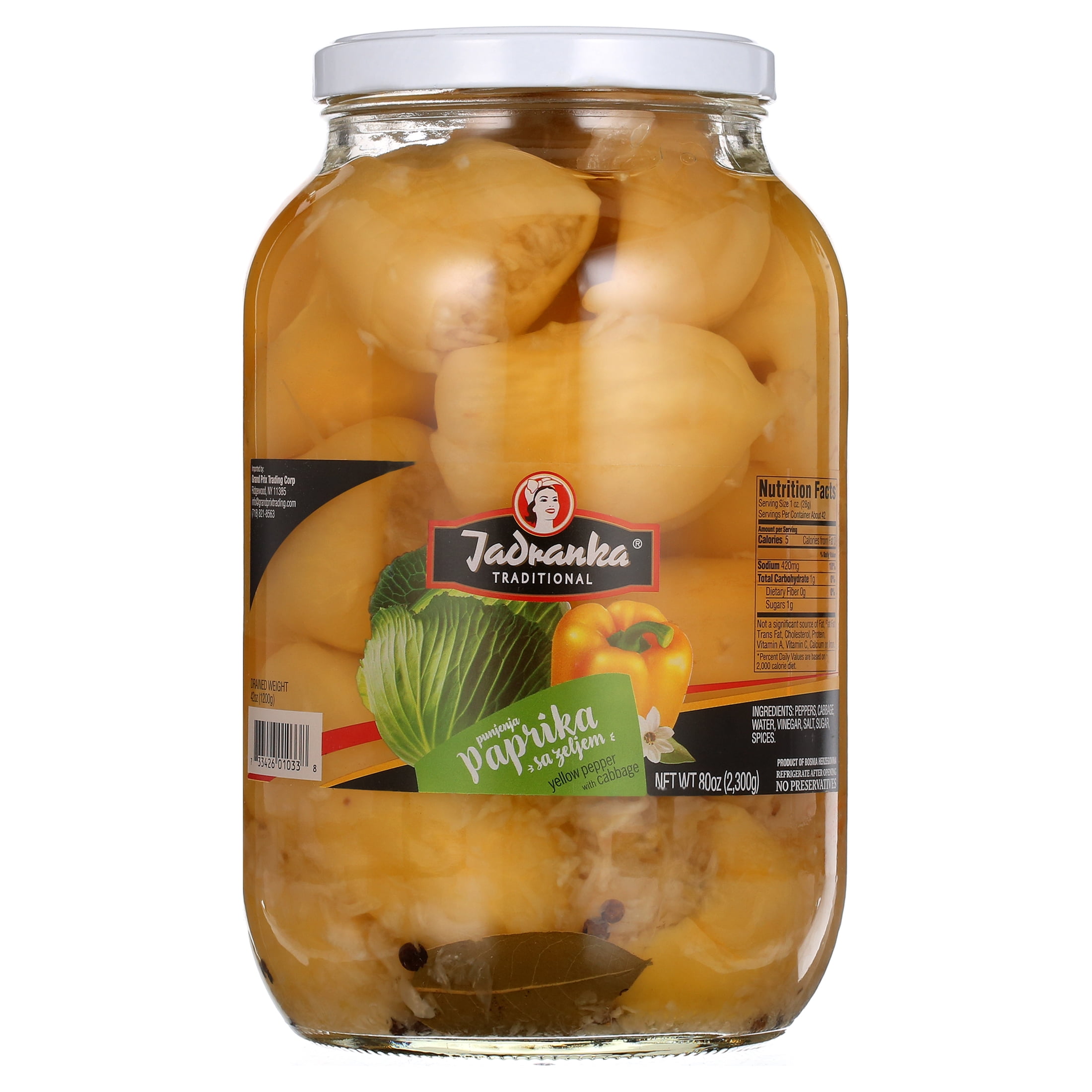 Jadranka Yellow Pepper with Cabbage