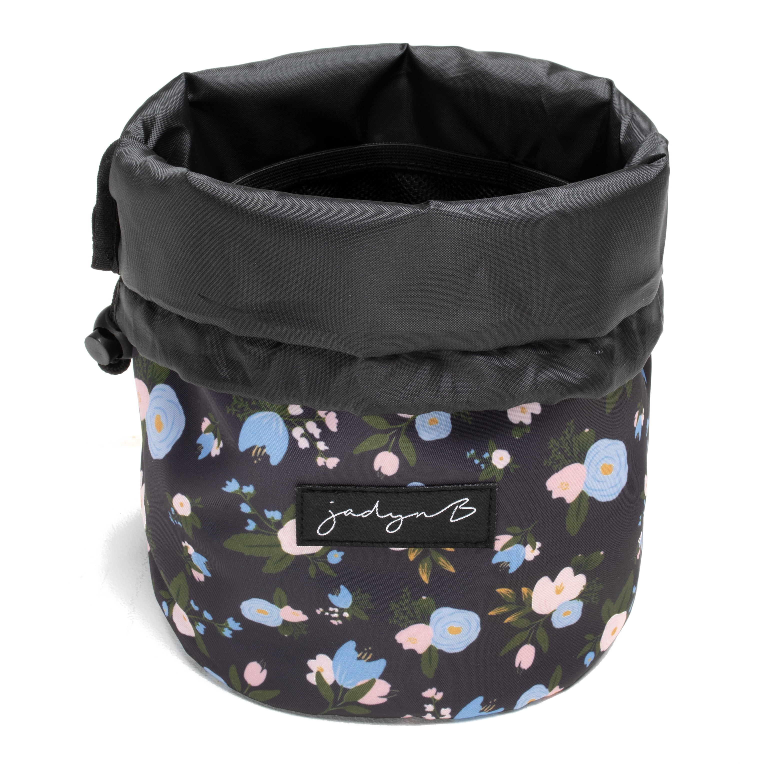 cinch top makeup travel bag Jadyn Cosmetic Cinch Compact Travel Makeup Bag and Cosmetic Organizer  (Charcoal Floral)