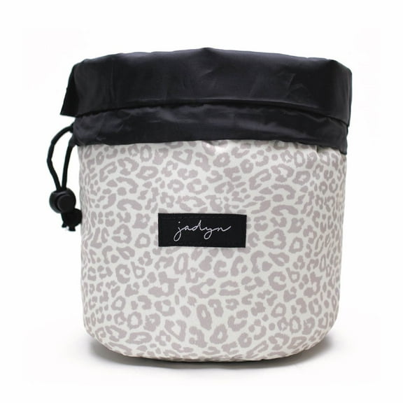 Jadyn Cosmetic Cinch Compact Travel Makeup Bag and Cosmetic Organizer (Desert Leopard)