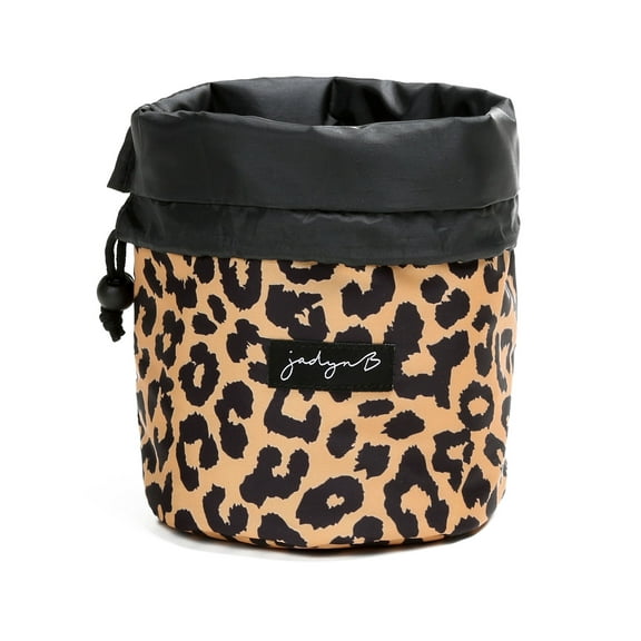 Jadyn Cosmetic Cinch Compact Travel Makeup Bag and Cosmetic Organizer (Leopard)