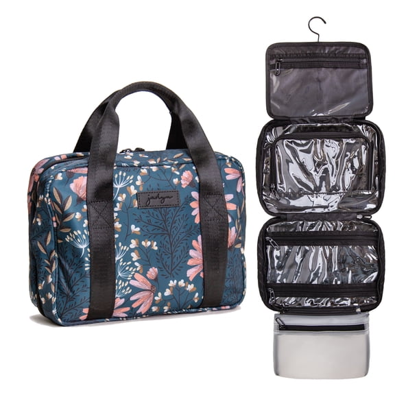 Jadyn Hanging Toiletry Bag, Expandable Toiletry Organizer for Women, Water Resistant Large Travel Cosmetic Bag for Full Size Makeup, Toiletries, Lotion, Shampoo, Accessories (Desert Leopard)