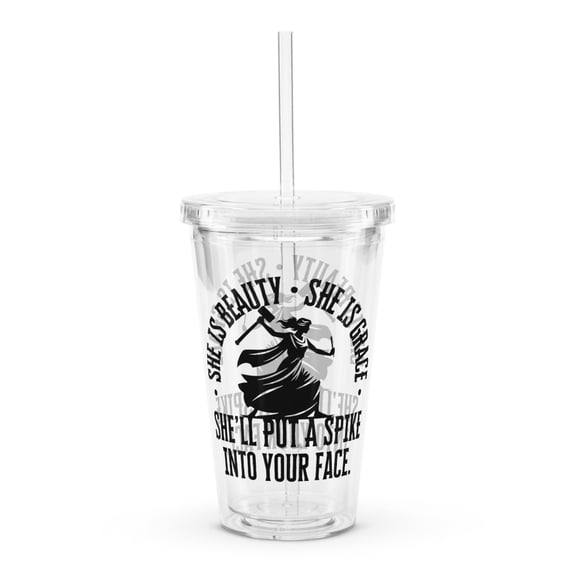 Jael Judges 4 Clear Plastic Tumbler | Reusable Cup With Lid | Water Cup With Straw | Funny Christian Gift For Her