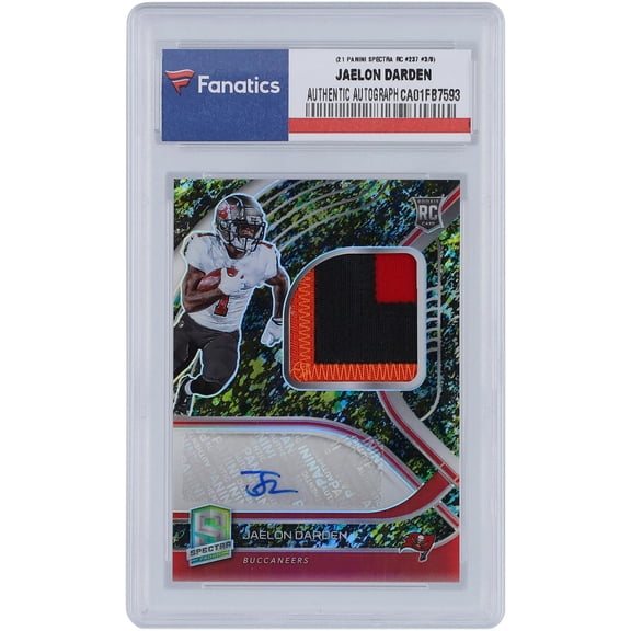 Jaelon Darden Tampa Bay Buccaneers Autographed 2021 Panini Spectra Jumbo Relic #237 #3/8 Rookie Card - Fanatics Authentic Certified