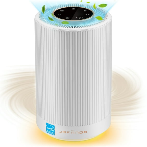 Jafanda Small Indoor Air Purifier, True HEPA 13 Filter, 450 sqft Coverage, Quiet, Reduces Allergies, Pollen, Smoke