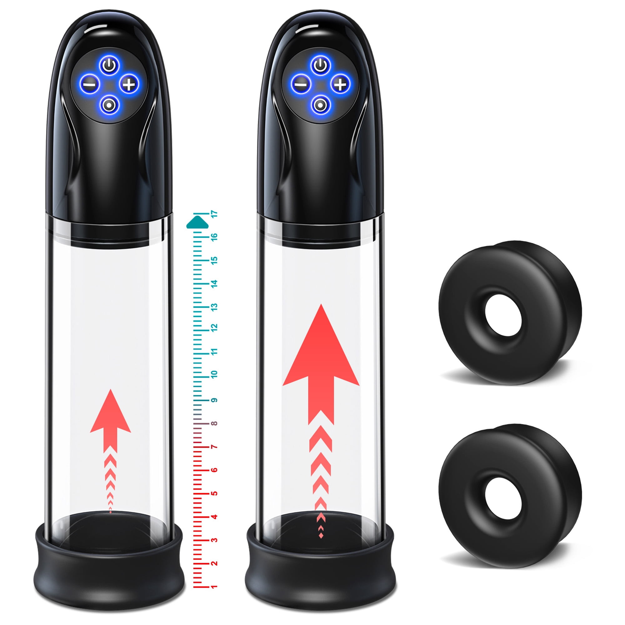 Jaffen Electric Penis Pump, Automatic Vacuum Penis Pump with 8 Suction Modes Men Sex Toys for Penis Enlarge Male Masturbation Sex