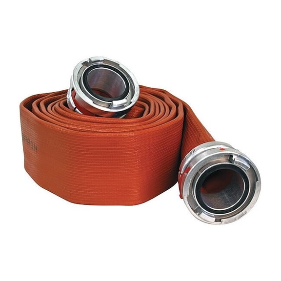 Jafrib Fire Hose,50 ft,Red,Rubber G50H15RR50P