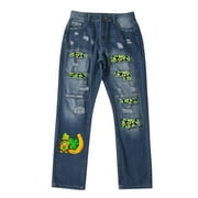 Jag Cords Saint Patrick Printing Jeans For Women Pull On Mid Rise Stretch Classic Jeans S 5XL Jean Pants for Women Sexy