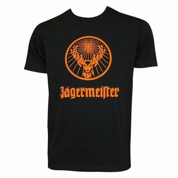 Jagermeister Jagermeister Orange Logo Mens Black T-Shirt - Extra Large