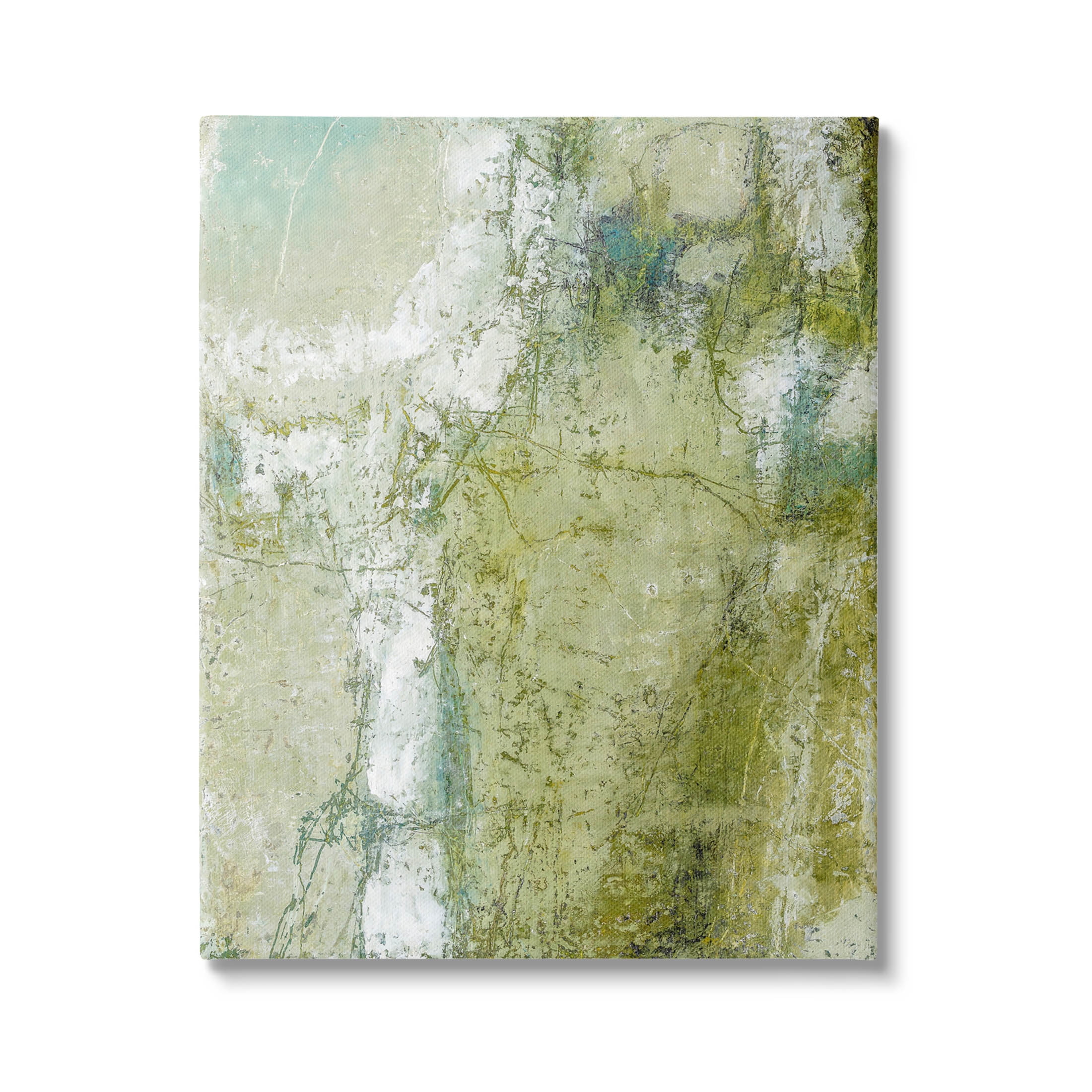 Jagged Abstract Composition Abstract Painting Gallery Wrapped Canvas Print Wall Art