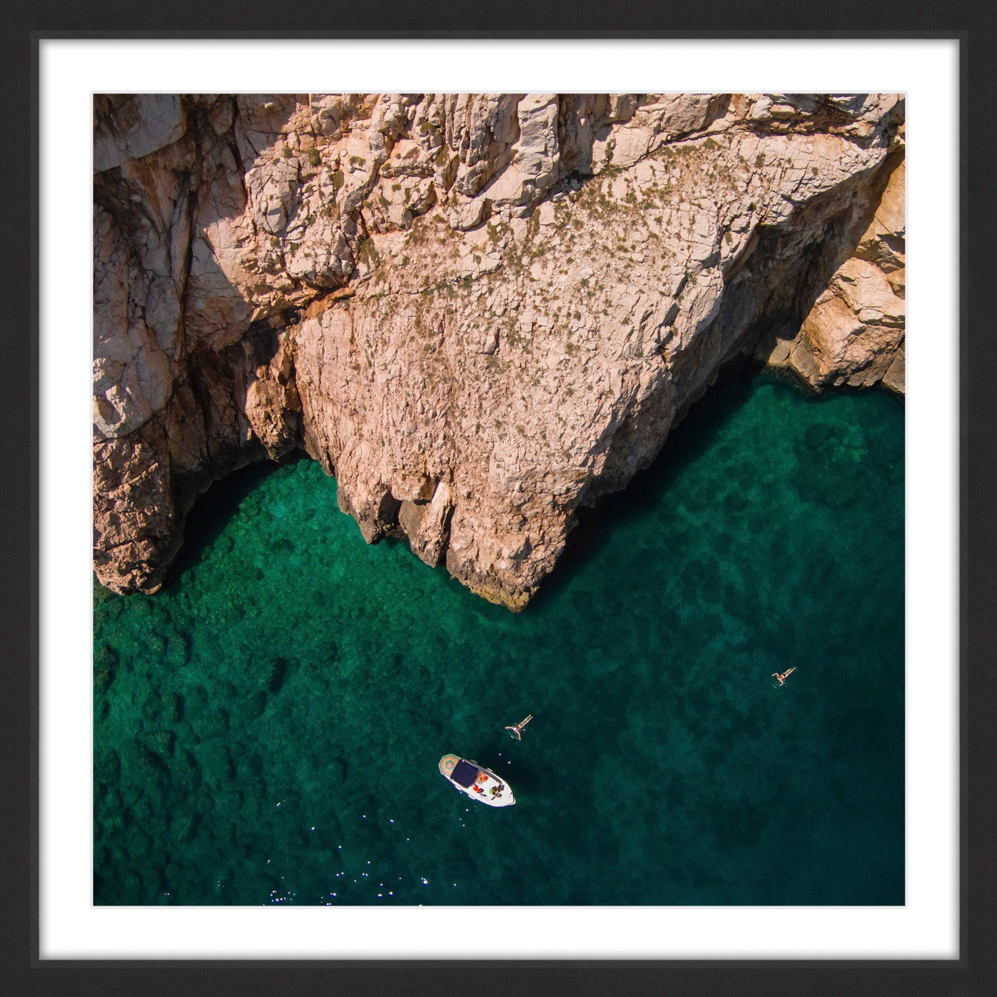 "Jagged Cliffs" Framed Painting Art Print, 32" x 1.5"