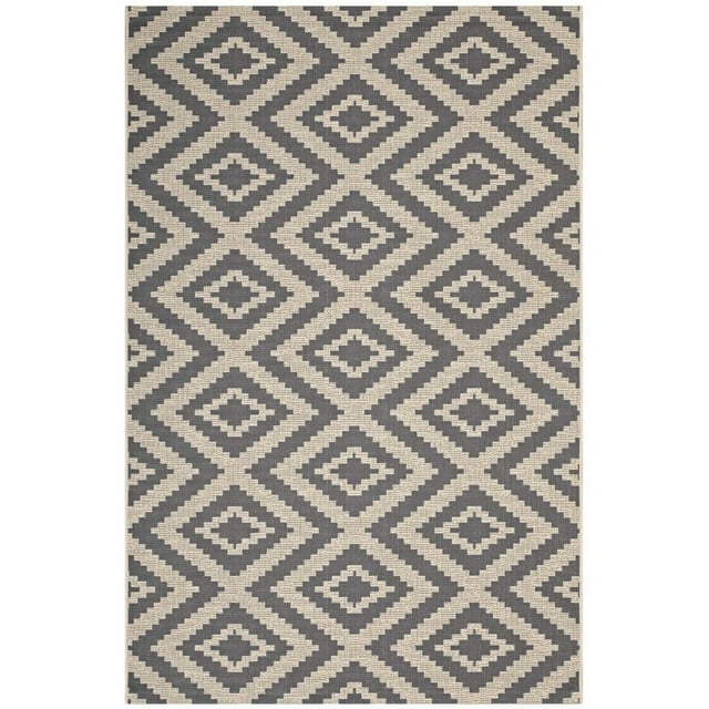 Modway Jagged Geometric Diamond Trellis 8x10 Indoor and Outdoor Area ...