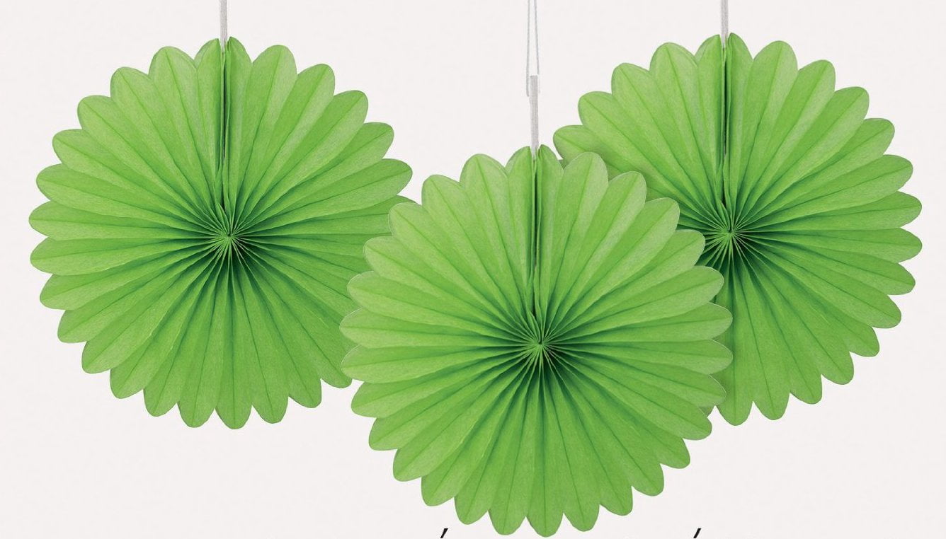 Jagmag Tissue Paper Fan Decoration Green ColorsDIY Birthday Decoration ...