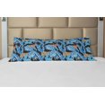 thumbnail image 1 of Jaguar Body Pillow Case Cover with Zipper, Animals with Blue Tropical Leaves Hawaiian Jungle Design Exotic Flora and Fauna, Decorative Accent Long Pillowcase, 21" x 54", Multicolor, by Ambesonne, 1 of 1