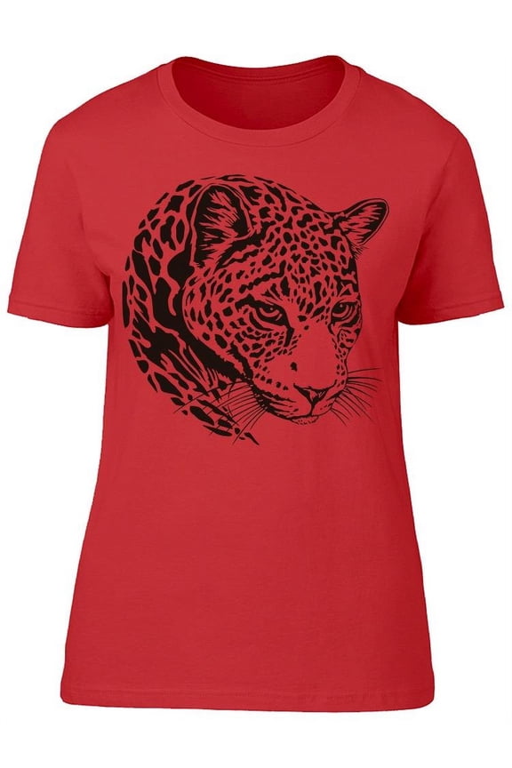 Jaguar Head Art T-Shirt Women -Image by Shutterstock, Female Medium