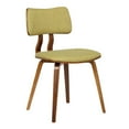thumbnail image 1 of Jaguar Mid-Century Modern Kitchen Dining Table Accent Chair in Walnut Wood and Green Fabric, 1 of 6