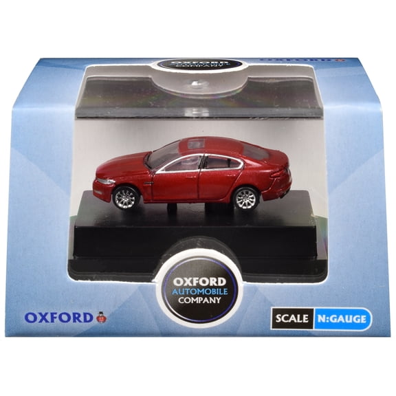 Jaguar XF RHD (Right Hand Drive) Carnelian Red 1/148 (N) Scale Diecast Model car by Oxford Diecast