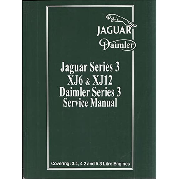 Pre-Owned Jaguar Series 3 XJ6 and XJ12 Daimler Series 3 Service Manual: Publication Numbers AKM 9006 Edition 2 and AKM 9006 - 15 Edition 2, 9781855204010, Paperback, 2nd ed. edition