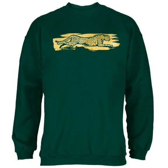 Jaguar in Motion Mens Sweatshirt Forest Green 2XL