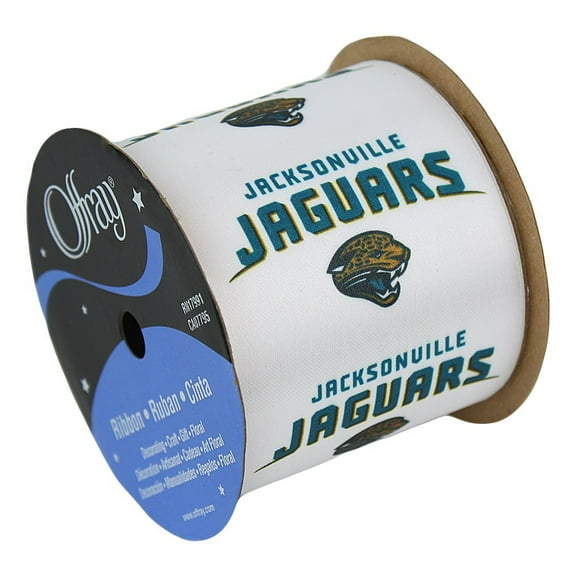 Jaguars Printed Ribbon 2-1/2-Inch Width, 9 Foot Spool