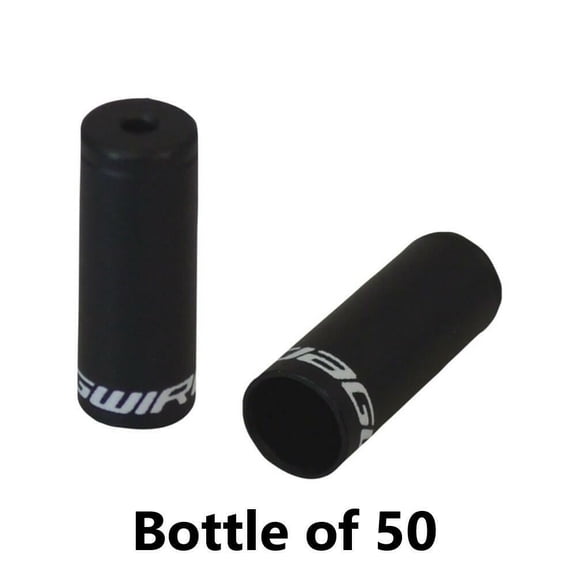 Jagwire 3mm Open Alloy Dropper Seatpost Cable Housing End Caps - Bottle/50, Black