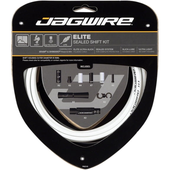 Jagwire Elite Sealed Shift Cable Kit SRAM/Shimano w/ Ultra-Slick Uncoated Cables