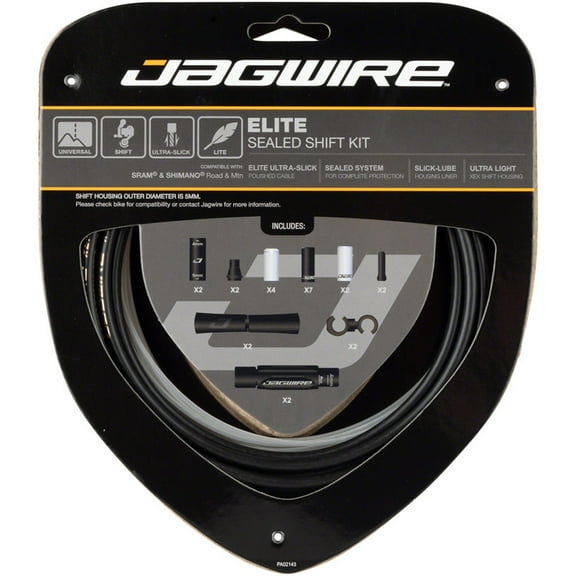 Jagwire Elite Sealed Shift Cable Kit SRAM/Shimano w/ Ultra-Slick Uncoated Cables
