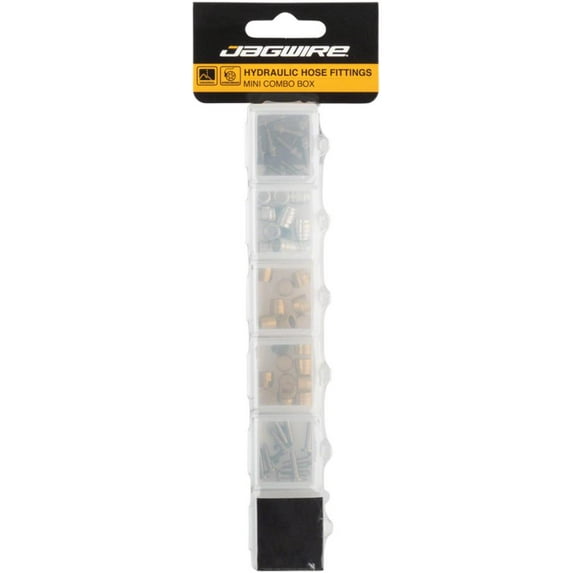 Jagwire Hydraulic Hose Fittings Mini Combo Box for SRAM and Shimano Brakes