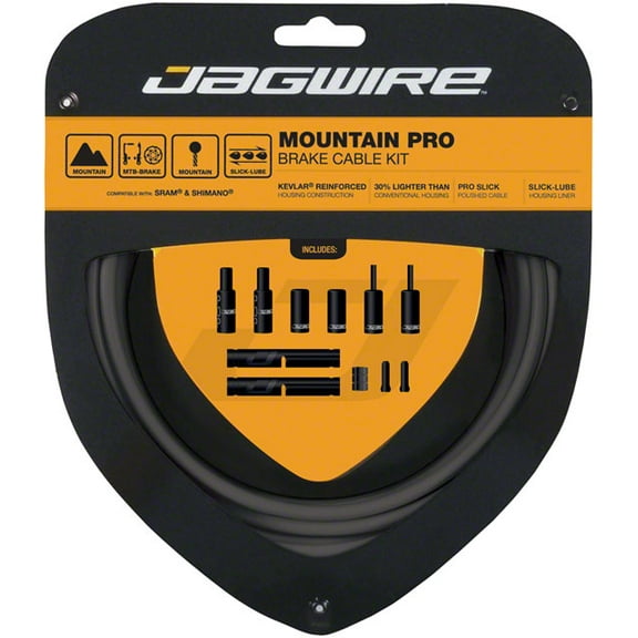 Jagwire Pro Polished Brake Cable Kit Mountain SRAM/Shimano, Ice Gray Bicycle