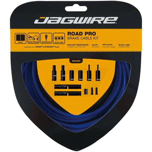 Jagwire Pro Brake Cable Kit Road SRAM Shimano Pre-stretched Blue
